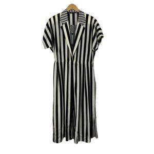 Louis Feraud Vintage black, cream striped dress